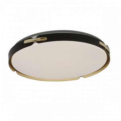 Потолочный светодиодный светильник Lumina Deco PaneliLDC 8063-48W BK для кухни, цвет черный,  в современном стиле