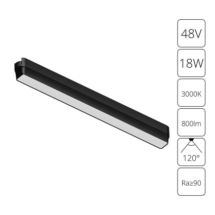 Трековый светодиодный светильник Arte Lamp Rapid A1168PL-1BK для гостиной площадью до 2.5 кв.м.,  в современном стиле