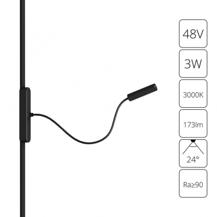 Трековый светодиодный светильник Arte Lamp Rapid A1162PL-1BK на площадь до 1 кв.м., цвет черный,  в современном стиле