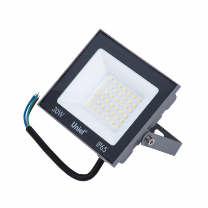 Прожектор светодиодный Uniel ULF-F23-30W/6500K IP65 160-240V Grey UL-00011845, цвет серый,  в современном стиле