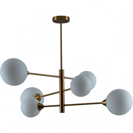 Подвесная люстра Moderli Molecule V10838-6P для спальни площадью до 8 кв.м.,  в стиле модерн