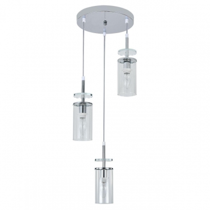 Подвесная люстра Escada Avolto 10191/3 Chrome на площадь до 7 кв.м., цвет хром,  в стиле модерн