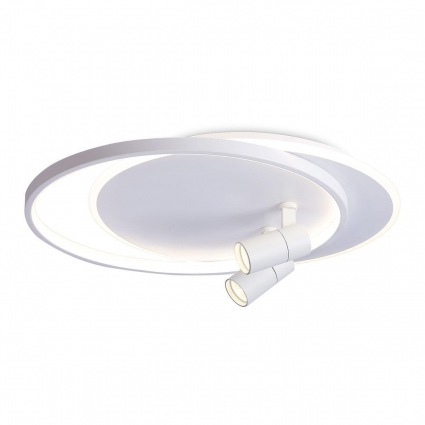 Потолочная светодиодная люстра Ambrella light Comfort LineTech FL51391 на площадь до 20 кв.м., цвет белый,  в стиле Хай-тек