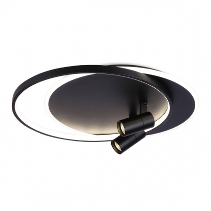 Потолочная светодиодная люстра Ambrella light Comfort LineTech FL51393 на площадь до 20 кв.м., цвет черный,  в стиле Хай-тек