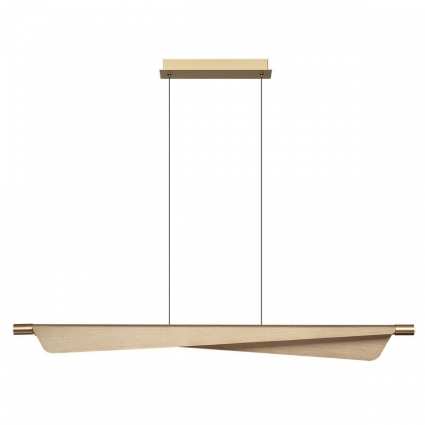 Подвесной светодиодный светильник Odeon Light Hightech Linea 7017/24LB на площадь до 10 кв.м., цвет латунь,  в стиле модерн