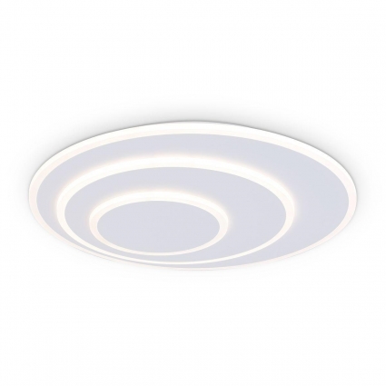 Потолочный светодиодный светильник Ambrella light Acrylica Disk FA7707 на площадь до 14 кв.м., цвет белый,  в стиле Хай-тек