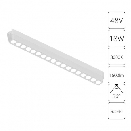 Трековый светодиодный светильник Arte Lamp Rapid A1169PL-1WH для гостиной площадью до 3.5 кв.м.,  в современном стиле