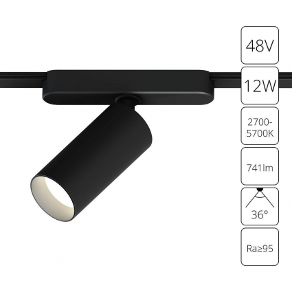Трековый светодиодный светильник Arte Lamp Rapid A2958PL-1BK для кафе и ресторанов площадью до 2.5 кв.м.,  в современном стиле
