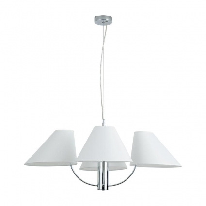 Подвесная люстра Arte Lamp Rondo A4086LM-4CC для спальни, цвет белый,  в стиле модерн