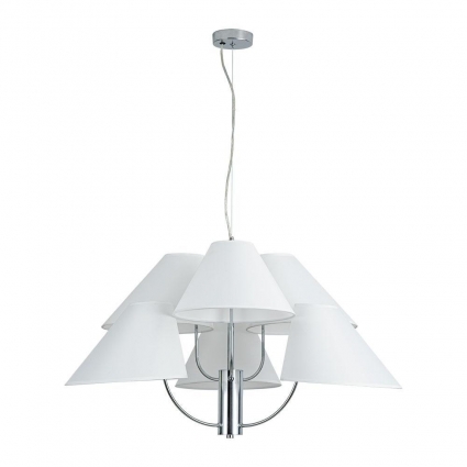 Подвесная люстра Arte Lamp Rondo A4086LM-6CC для спальни, цвет белый,  в стиле модерн