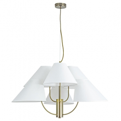 Подвесная люстра Arte Lamp Rondo A4086LM-6AB для спальни, цвет белый,  в стиле модерн