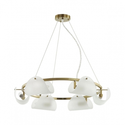 Подвесная люстра Lumion Neoclassi Fioro 6571/6 на площадь до 18 кв.м., цвет белый,  в стиле прованс