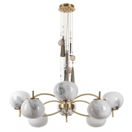 Подвесная люстра Odeon Light Exclusive Modern Fiolent 5432/8 для гостиной площадью до 16 кв.м.,  в стиле арт-деко