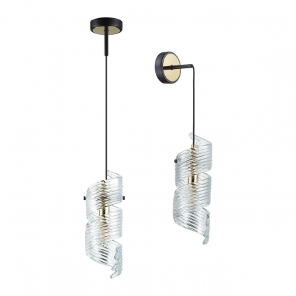 Подвесной светильник Odeon Light Exclusive Modern Fusilli 5439/1 на площадь до 2 кв.м., цвет черный,  в стиле модерн