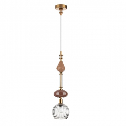 Подвесной светильник Odeon Light Exclusive Modern Terra 5414/1C на площадь до 2 кв.м., цвет бежевый,  в стиле арт-деко