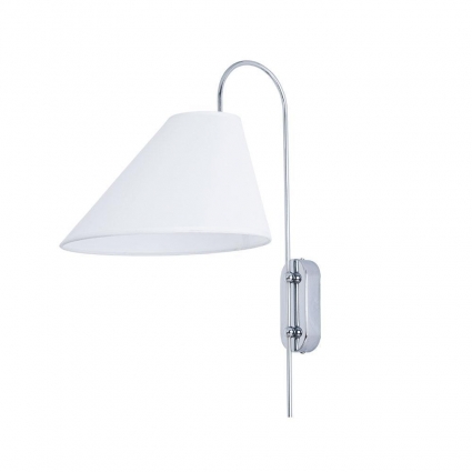 Бра Arte Lamp Rondo A4086AP-1CC для спальни, цвет белый,  в стиле модерн