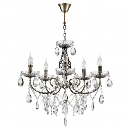 Подвесная люстра Lumion Classi Linn 8190/5 на площадь до 10 кв.м., цвет хром