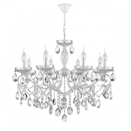 Подвесная люстра Lumion Classi Snow 8189/8 на площадь до 16 кв.м., цвет белый