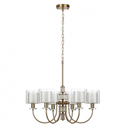 Подвесная люстра Odeon Light Classic Saga 5088/6 на площадь до 15 кв.м., цвет белый