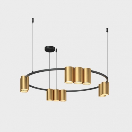 Подвесная люстра Denkirs Orbit DK4065-BK+SG, цвет матовое золото,  в современном стиле
