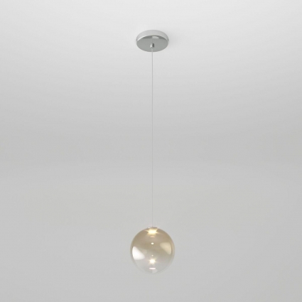 Подвесной светодиодный светильник Eurosvet Wonder 50232/1 Led янтарный для гостиной площадью до 1 кв.м.,  в современном стиле