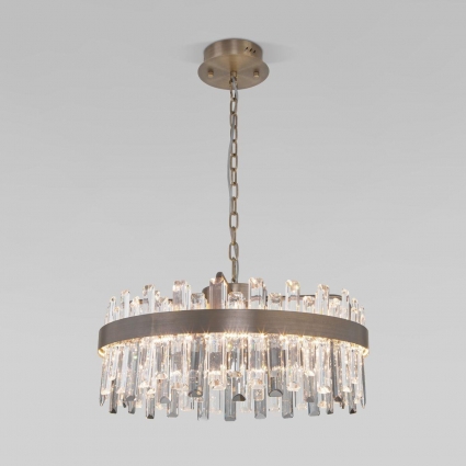 Подвесной светодиодный светильник Bogates Sparkle 417/1 на площадь до 8 кв.м., цвет дымчатый,  в стиле арт-деко