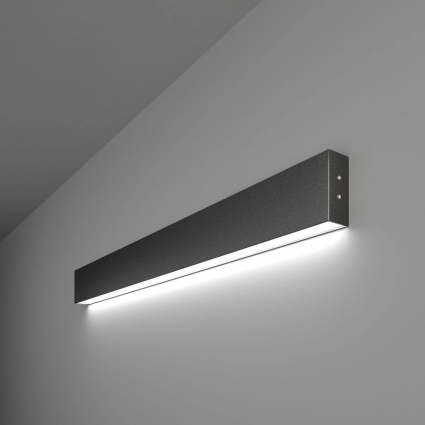 Настенный светодиодный светильник Elektrostandard LSG-02-1-8x78-6500-MSh a042941 для офиса, цвет черный,  в современном стиле
