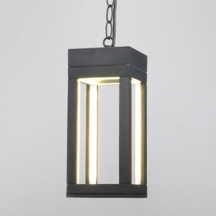 Уличный подвесной светодиодный светильник Elektrostandard Frame 1528 Techno Led серый a051858 на площадь до 3 кв.м., цвет серый,  в стиле Хай-тек