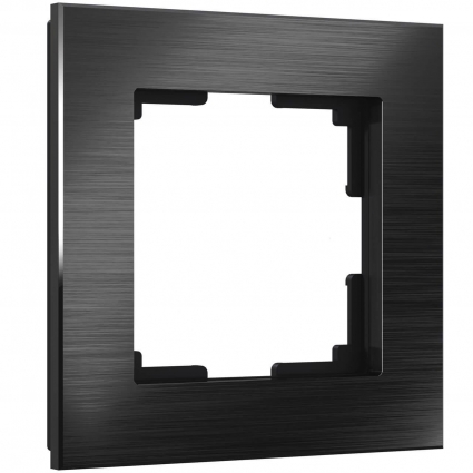 Рамка Werkel Aluminium на 1 пост черный алюминий W0011708 4690389157981, цвет черный,  в современном стиле