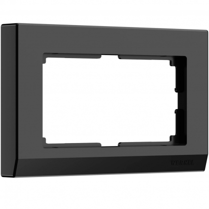 Рамка Werkel Stark для двойной розетки черный W0081808 4690389162107, цвет черный,  в современном стиле