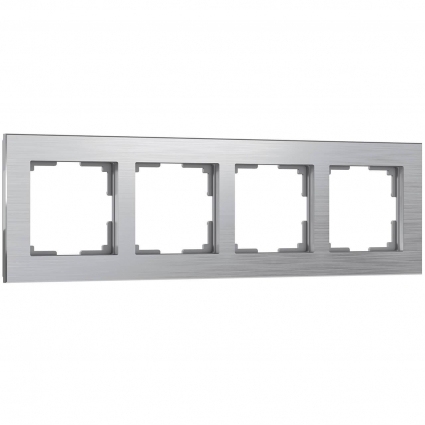 Рамка на 4 поста Werkel Aluminium алюминий W0041706 4690389158070, цвет серый