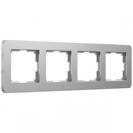 Рамка Werkel Platinum на 4 поста алюминий W0042606 4690389184505 в современном стиле