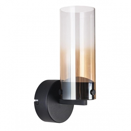 Бра Arte Lamp Lanterna A3606AP-8BK на площадь до 0.5 кв.м., цвет янтарный,  в стиле модерн