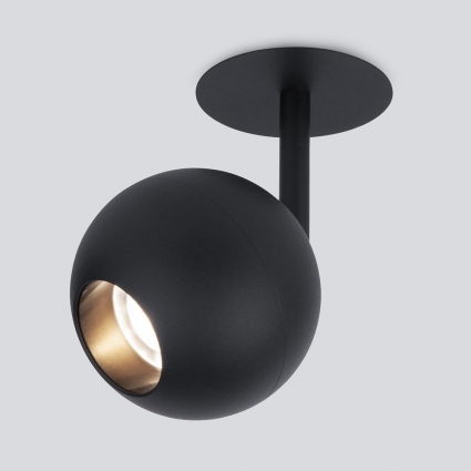 Встраиваемый светодиодный спот Elektrostandard Ball 9925 LED 8W 4200K черный a053735 для магазина, цвет черный,  в современном стиле