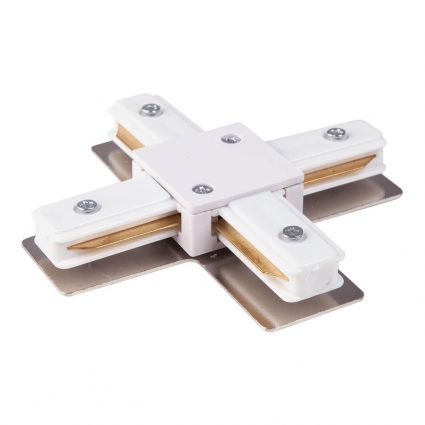 Коннектор X-образный Elektrostandard TRC-1-1-X-WH a039585, цвет белый,  в современном стиле