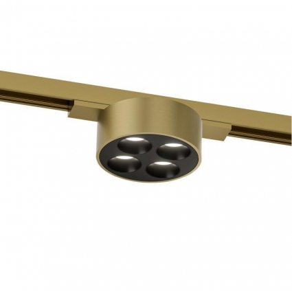Трековый светодиодный светильник Denkirs Shine Grill DK5772-SB, цвет латунь,  в современном стиле