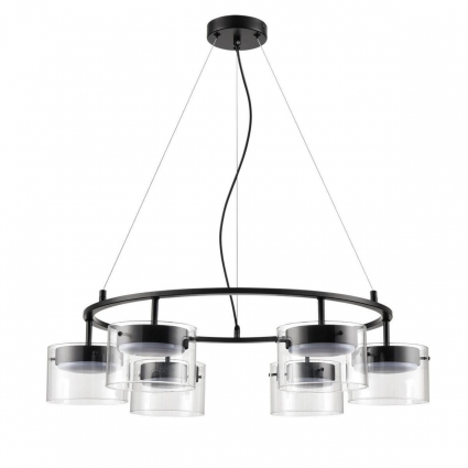 Подвесная люстра Lumion Comfi Natalina 8232/6 на площадь до 12 кв.м., цвет черный,  в стиле модерн