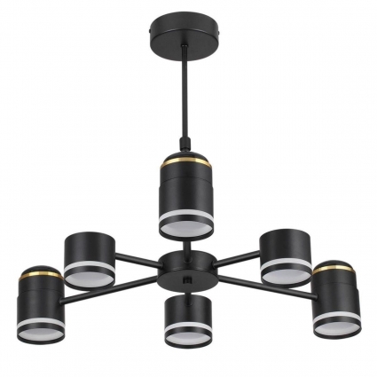 Подвесная люстра Lumion Comfi Virsava 8234/6C на площадь до 12 кв.м., цвет черный