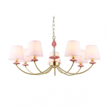Подвесная люстра Ambrella Light High Light Ceramo Classic LH75025 на площадь до 28 кв.м., цвет розовый