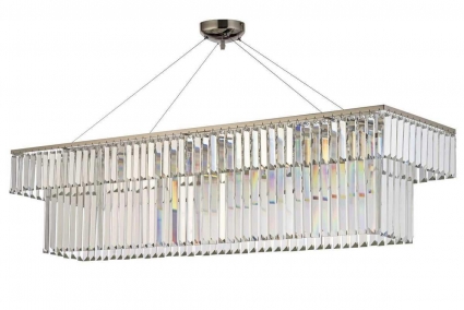 Подвесная люстра Arti Lampadari Enio E 1.5.120X30.100 NP для гостиной, цвет никель,  в стиле модерн