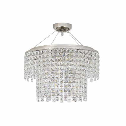Подвесная люстра Arti Lampadari Milano E 1.5.D50.522 NK для гостиной, цвет никель,  в стиле модерн
