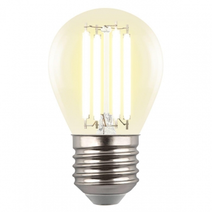 Лампа светодиодная Uniel E27 4W 3000K прозрачная LED-G45-4W/3000K/E27/CL GLY01TR UL-00011940