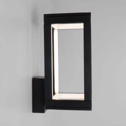 Уличный настенный светодиодный светильник Elektrostandard Frame 1527 Techno Led черный a051855 на площадь до 3 кв.м., цвет черный,  в стиле Хай-тек