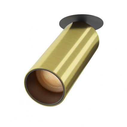 Встраиваемый светодиодный спот Maytoni Technical Focus Led C053CL-L12W2.7K-W-BS, цвет латунь