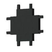 Коннектор X-образный Italline Kreator IT09-9031 black, цвет черный