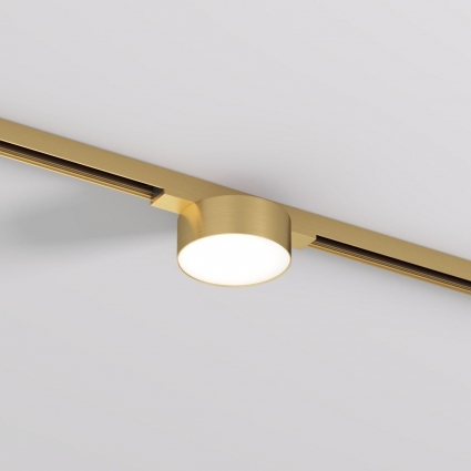 Трековый светодиодный светильник Denkirs Shine Flow DK5761-SB, цвет латунь,  в современном стиле