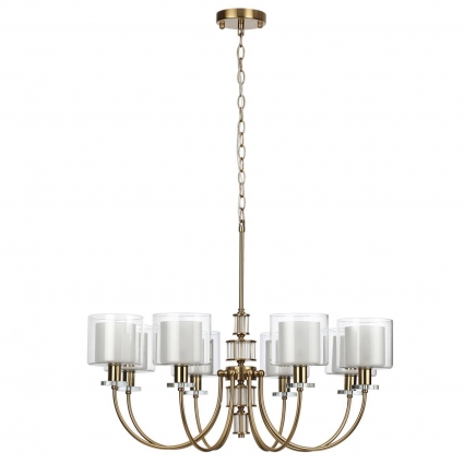 Подвесная люстра Odeon Light Classic Saga 5088/8 на площадь до 18 кв.м., цвет белый