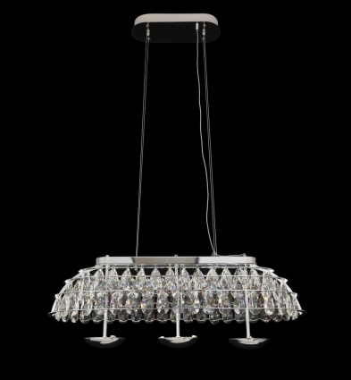 Люстра подвесная Alfa Light F4024-22 800x350mm CH LED, цвет хром