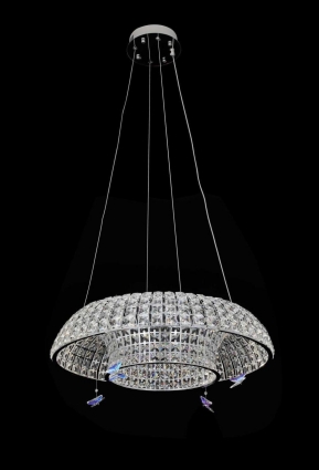 Люстра подвесная Alfa Light F4024-15 600mm CH LED, цвет хром