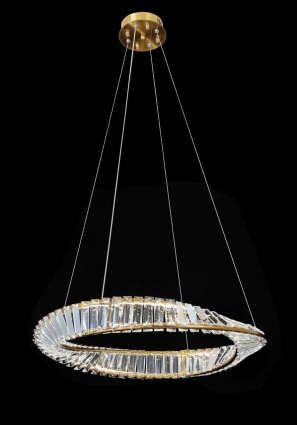 Люстра подвесная Alfa Light F4024-69 ?600 GD LED 72+72W, цвет бронза,  в стиле модерн